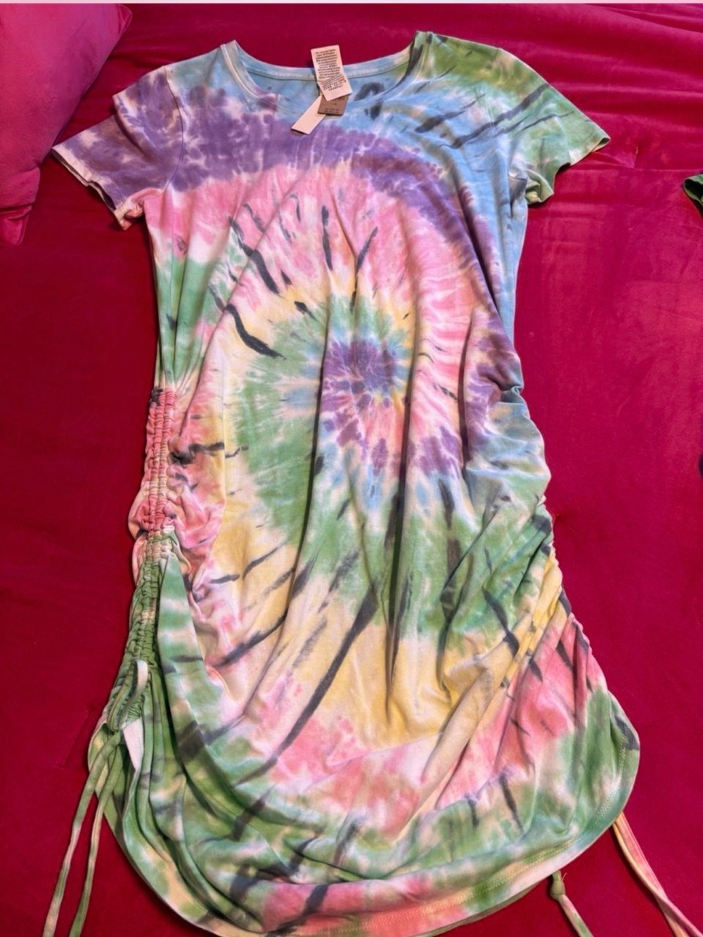 PINK Victoria's Secret Pastel Tie-Dye Tee in Blue and Purple